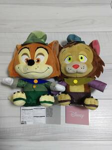 ピノキオ　Ｍぬいぐるみ　正直ジョン＆ギデオン　プライズ品　人形　ぬいぐるみ　ディズニー　Disney