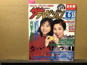 ザ・テレビジョン 1993年6/18・24号 山口智子・野際陽子・緒方拳・福山雅治・柳葉敏郎・裕木奈江・酒井法子・坂井真紀・ダウンタウン・裕木