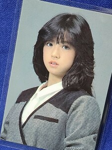  Nakamori Akina 80 period Showa Retro photograph of a star . sound official Amada laminate card Pro my do that time thing 