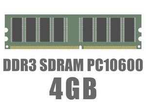 【最安挑戦メモリ】 4GB DDR3-10600 デスクトップPC用