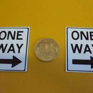 標識「ブリキ製「ONE WAY」(2枚セット)」屋外可・送料無料