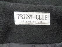お引取りOK！　TRUST CLUB トラストクラブ　コート　ベルト付き　サイズ：40　ブラック　中古_画像6
