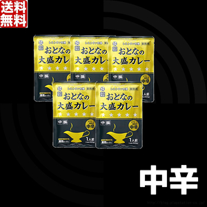 送料無料　レストラン仕様 中辛 おとなの大盛カレー 5袋 レトルトカレー 非常食　クーポン　ポイント消化