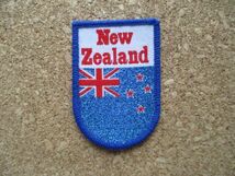 70s ニュージーランドNEW ZEALAND国旗ワッペン/フラッグ旗ラグビーFLAGビンテージSOUVENIR BADGE旅行TRAVEL観光NZラメVINTAGE PATCH D②_画像1