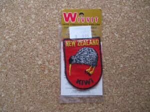 70s ニュージーランドNEW ZEALANDキーウィKIWIワッペン/SIGN奇異鳥ビンテージ野鳥SOUVENIR WIVVIT BADGE看板TRAVEL NZ VINTAGE PATCH D16