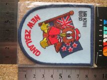 80s ニュージーランドNEW ZEALANDキーウィMR KIWI BIRDワッペン/奇異鳥ビンテージ野鳥SOUVENIR BADGE国旗TRAVEL NZ VINTAGE PATCH D17_画像8