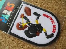 80s ニュージーランドNEW ZEALANDキーウィKIWIワッペンrugbyラグビー/奇異鳥ビンテージ野鳥SOUVENIR BADGE TRAVEL NZ VINTAGE PATCH D17_画像4