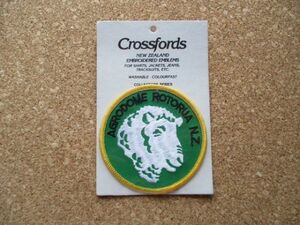 80s ニュージーランドNEW ZEALANDアグロドームAGRODOME ROTORUA N.Z.ワッペン/ロトルア羊crossfords EMBLEMSひつじヒツジVINTAGE PATCH D17