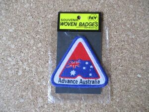 80s ヴァンス・オーストラリアADVANCE AUSTRALIAワッペン/国旗SOUVENIR BADGEビンテージWOVEN国歌NCVパッチVINTAGEスーベニアPATCH D18