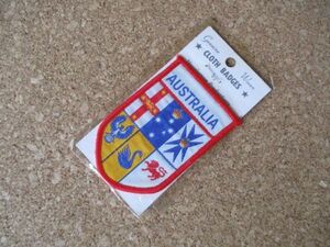 70s オーストラリア AUSTRALIAワッペン/エンブレム紋章ブレザーSOUVENIR BADGE豪ビンテージ旅行パッチVINTAGEスーベニアPATCH D18