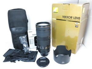 【 中古品 】Nikon AF-S NIKKOR 70-200mm F2.8E FL ED VR ナノクリスタル 純正フード 純正ケースC 説明書 元箱付 ニコンレンズ [管Ni1523]