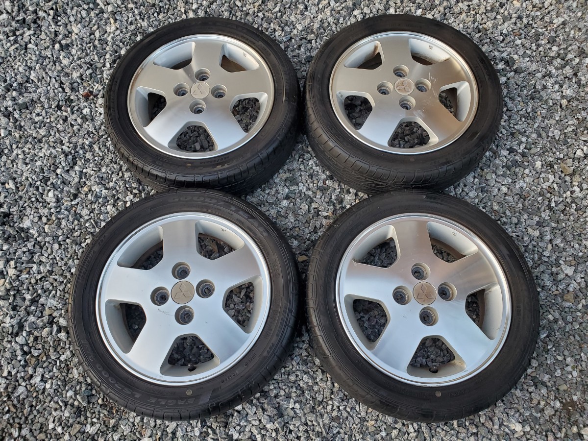 5A094) Humanline 14×5.5J 4穴 100 + GOOD YEAR ice NAVi6175/65R14