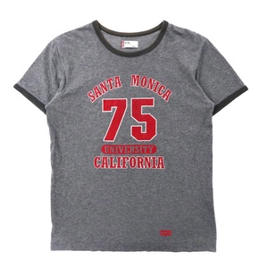 LEVI'S RED TAB リンガーTシャツ M グレー コットン ナンバリング カレッジプリント