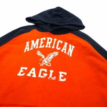 AMERICAN EAGLE OUTFITTERS プルオーバーパーカー XL オレンジ コットン CLASSIC FIT ビッグサイズ_画像5