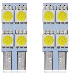 １スタ　T10 4SMD 5050ウェッジバルブ 高輝度LEDバルブ ホワイト 2個セット