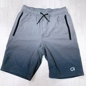 S289 ★美品★ Gap Fit キッズ ハーフパンツ 人気 グレー 万能 スポーティチックスタイル ポケット ファスナー ウエストゴム 裏メッシュ