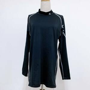 S451 ★美品★ Champion チャンピオン メンズ 長袖 人気 XL 黒 ストレッチ 万能 シンプル スポーティチックスタイル アンダーシャツ 