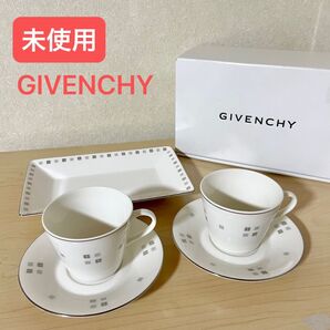 《未使用》GIVENCHY ジバンシー トレー付 ペアコーヒーセット