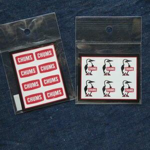 CHUMS ステッカー 2枚セット Mini Logo Booby CH62-0089 CH62-1621 新品 防水素材