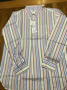 百貨店販売品！L.CRATICO☆プルオーバースタイルカジュアルシャツ　背ボタン付きボタンダウン　M(39-82)　 ビジネス兼用可能