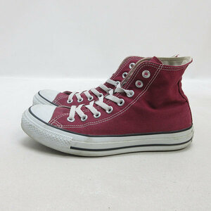 k#[25cm] Converse /CONVERSE ALL STAR HI all Star canvas sneakers HI/ dark red /MENS#5[ used ]