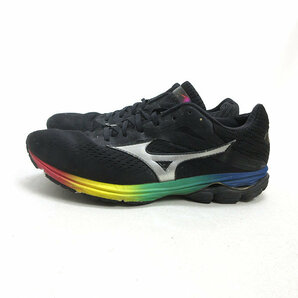 s■【28cm】ミズノ/mizuno ランニングシューズ/ウエーブライダー 23/ J1GC190373■黒/MENS/27【中古】の画像1