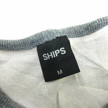 z■シップス/SHIPS 五分袖プリントTシャツ【M】灰/men's/17【中古】■_画像2