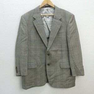 k# Old Burberry /BURBERRYS check pattern tailored jacket / retro [110-100-180]MENS#98[ used ]