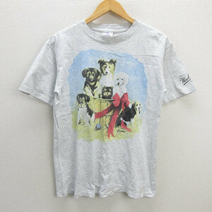 y■USA製■90s TSF SPORTWEAR ウールリッチS/S Tシャツ/ヴィンテージ【メンズM】MENS/霜降り/3【中古】古】