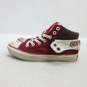 s#[23cm] Vans /VANS Classics прохладный накладка HI V66PDN STJ спортивные туфли # красный серия /LADIES/135[ б/у ]