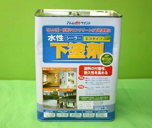 未使用 アトムペイント 水性下塗剤 シーラー 4L 繊維壁 砂壁 コンクリートの下地調整に 合成樹脂塗料