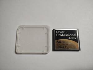 ケース付き　64GB　Lexar　professional　UDMA7　CFカード　フォーマット済み　メモリーカード　コンパクトフラッシュカード