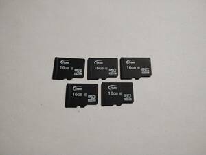 5枚セット　16GB　microSDHCカード　Team　class10　フォーマット済み　メモリーカード microSDカード