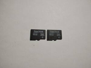 2枚セット　16GB　microSDHCカード　SanDisk　class4　フォーマット済み　メモリーカード microSDカード