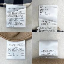 大きいサイズ◆超美品◆バーバリー BURBERRY 40/11号/L メガチェックコンビ☆ウールライナーギャバジントレンチコート 定価185,000円日本製_画像8