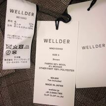 送料無料 試着のみ美品 WELLDER Band Collar Shirt Jacket ウェルダー バンドカラーシャツジャケット 長袖シャツ サイズ3 M ブラウン_画像8