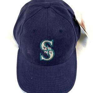 90s-00s デッド ビンテージ Seattle Mariners 6パネル キャップ 紺 MLB マリナーズ ANNCO の画像6