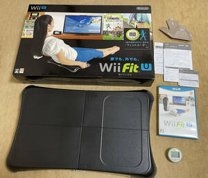 ★美品★任天堂 Wii Fit U セット一式★Wii Fit Uソフト + バランス Wii ボード(クロ) + フィットメーター(ミドリ) セット★WUP-W-ASTJ