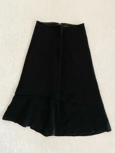  осень-зима YOHJI YAMAMOTO NOIR size2 черный длинная юбка flair твид чёрный Yohji Yamamoto переключатель дартс 