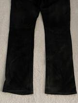 SKULL JEANS size28 ブラックレザージーンズ 黒 マットブラック 牛革 COW LEATHER スカルジーンズ_画像6