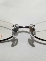 未使用 眼鏡 メガネフレーム COSMERICH ブランド チタン 金属フレーム アンダーリム 男性 女性 メンズ レディース 49口17-135 E-1_画像6