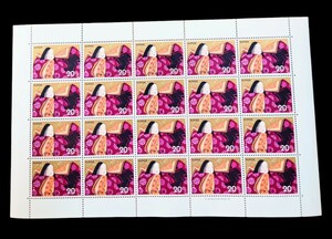 【未使用品】昔ばなしシリーズ第４集「かぐや姫　姫」1974年発行　記念切手シート　コレクション　20円×20枚