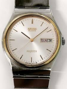 【稼働中・電池交換済】 SEIKO MAJESTA メンズクォーツ デイデイト 9063-6010 純正ブレス セイコー マジェスタ