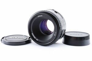 [Rank:AB] Nikon AF Nikkor 50mm F1.8 New Type Standard Lens 単焦点 標準 レンズ / ニコン Nikon F 完動 フルサイズ対応 ほぼ美品 #5821