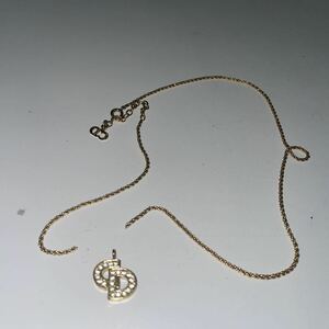 ヴィンテージ　Dior ゴールド　ラインストーン　ネックレス　クリスチャンディオール　ゴールドネックレス ネックレスきれてます