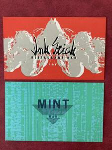 INK STICK MINT BAR インクスティック　ミントバー　カード　六本木