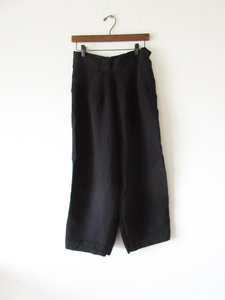 2020 humoresque / ユーモレスク GS2403a wide pants 36 BLACK * ワイドパンツ シルク混 レディース ガウチョ