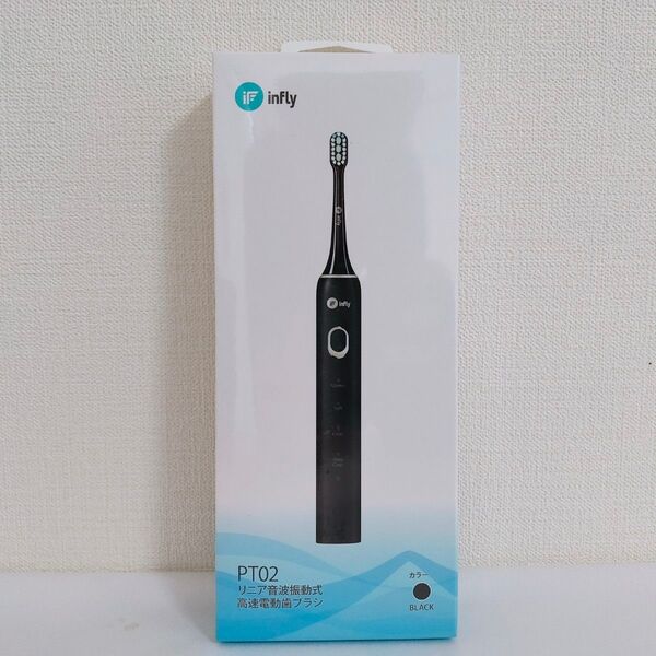 【送料無料】inFly (インフライ) infly-PT02BK リニア音波振動式電動歯ブラシ IF-PT02BK ブラック