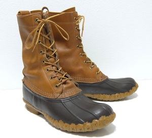 80s USA製 L.L.Bean Bean Boots 茶 7M 25cm程度 エルエルビーン ビーンブーツ 編み上げ ビンテージ