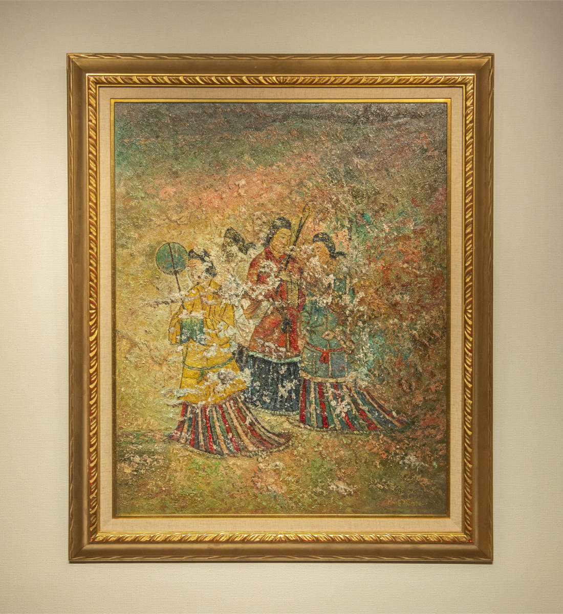 [Reproduktion] Maid von Jeun Jin Ölgemälde gerahmt koreanische Malerei zeitgenössische Kunst, Malerei, Ölgemälde, Porträts